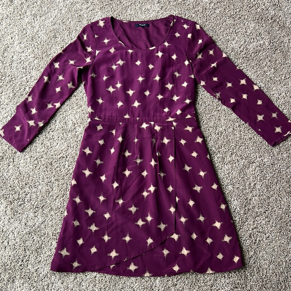 Madewell silk long sleeve dress